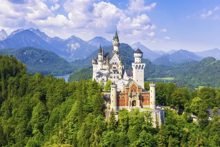 Gerahmter Druck : Schloss Neuschwanstein im Sommer. Gerahmter Druck : Schloss Neuschwanstein im Sommer.
