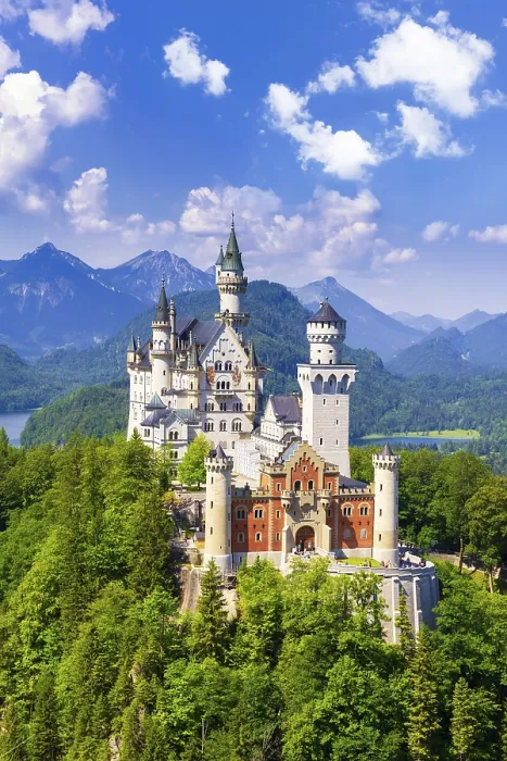 Gerahmter Druck : Schloss Neuschwanstein im Sommer. Gerahmter Druck : Schloss Neuschwanstein im Sommer.