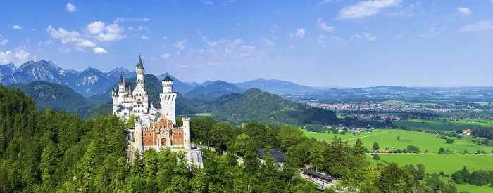 Gerahmter Druck : Schloss Neuschwanstein im Sommer. Gerahmter Druck : Schloss Neuschwanstein im Sommer.