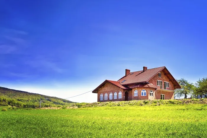 Gerahmter Druck : Mein neues Haus. Gerahmter Druck : Mein neues Haus.