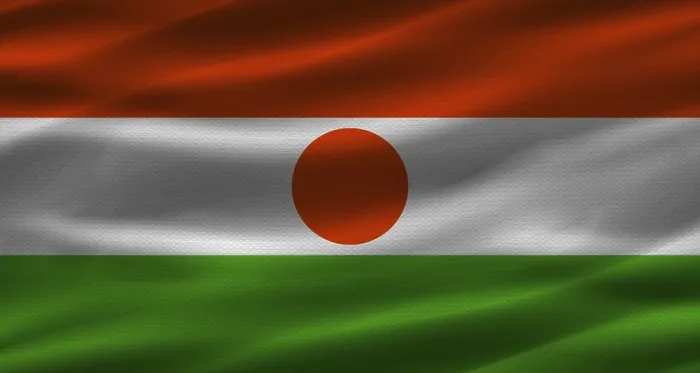 Gerahmter Druck : Nigerianische Flagge mit Stofftextur. Gerahmter Druck : Nigerianische Flagge mit Stofftextur.