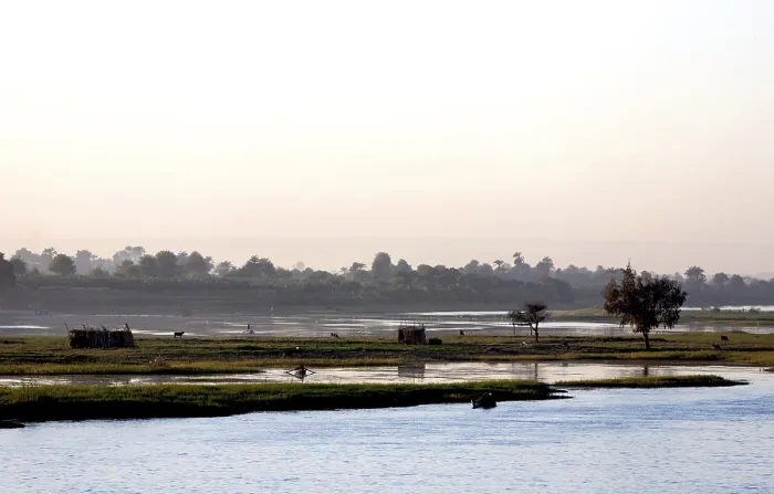 Gerahmter Druck : Der Niltal in Ägypten