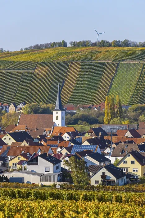 Gerahmter Druck : Nordheim am Main, ein Ort im Fränkischen Seenland Gerahmter Druck : Nordheim am Main, ein Ort im Fränkischen Seenland