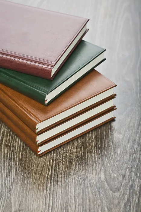 Gerahmter Druck : Fünf Notizbücher Gerahmter Druck : Fünf Notizbücher
