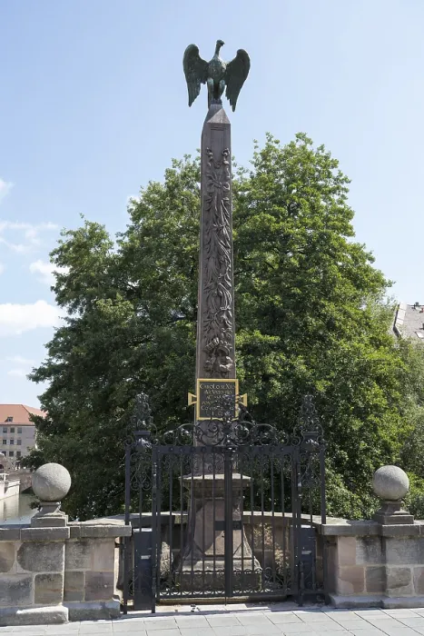 Gerahmter Druck : Säule mit Kriegseagle, Karlsbrücke Gerahmter Druck : Säule mit Kriegseagle, Karlsbrücke