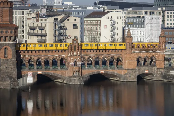 Gerahmter Druck : Oberbaumbrücke über die Spree Gerahmter Druck : Oberbaumbrücke über die Spree