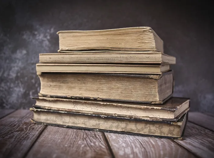 Gerahmter Druck : Alte Bücher Gerahmter Druck : Alte Bücher