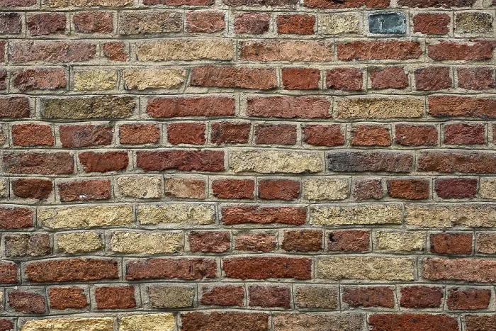 Gerahmter Druck : Alte Ziegelmauer-Textur-Hintergrund