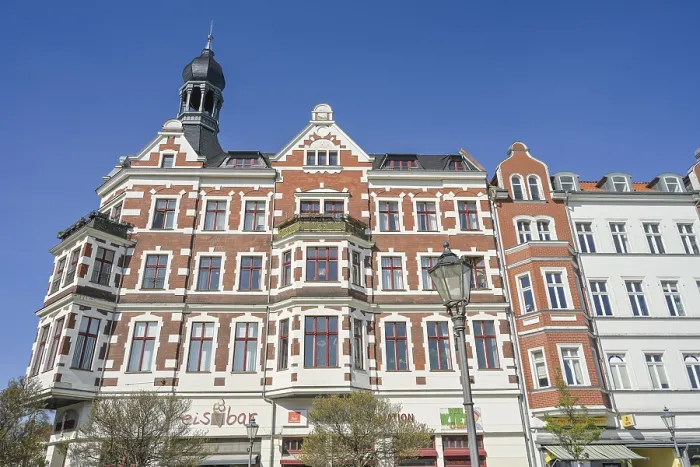 Gerahmter Druck : Alte Gebäude, Grunstraße. Gerahmter Druck : Alte Gebäude, Grunstraße.