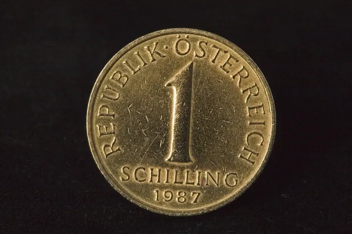 Gerahmter Druck : Alte Münze