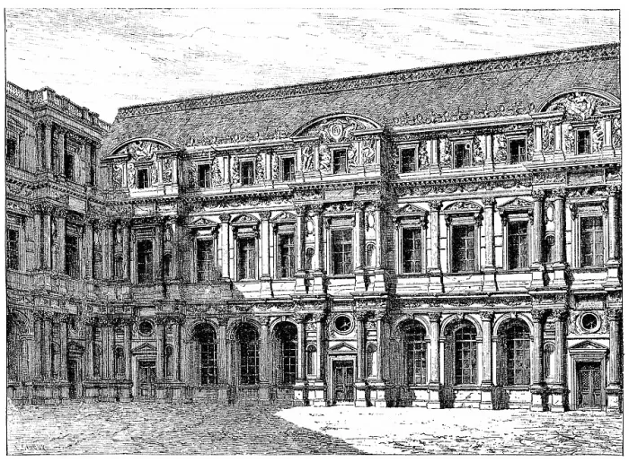 Gerahmter Druck : Der alte Louvre (Front von Pierre Lescot) Gerahmter Druck : Der alte Louvre (Front von Pierre Lescot)
