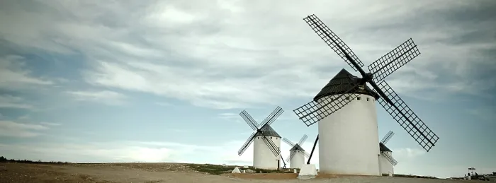 Gerahmter Druck : Alte spanische Windmühlen, Campo de Criptana Gerahmter Druck : Alte spanische Windmühlen, Campo de Criptana