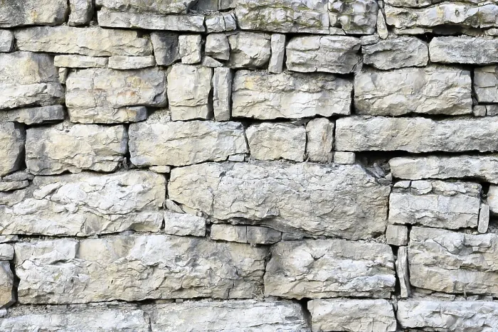 Gerahmter Druck : Alte Steinmauer aus Schalenkalk. Gerahmter Druck : Alte Steinmauer aus Schalenkalk.