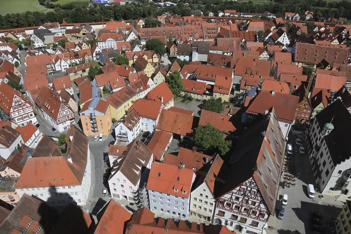 Gerahmter Druck : Alte Stadt, Stadtblick von oben. Gerahmter Druck : Alte Stadt, Stadtblick von oben.