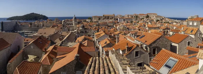 Gerahmter Druck : Alte Stadt von Dubrovnik, Panoramablick Gerahmter Druck : Alte Stadt von Dubrovnik, Panoramablick