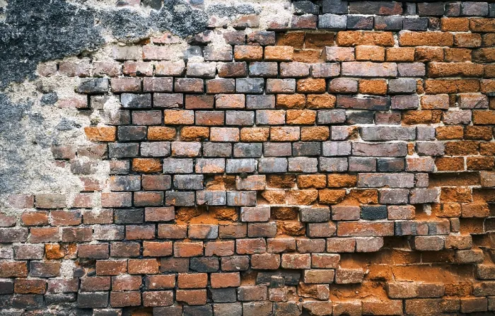 Gerahmter Druck : Der alte Wall.