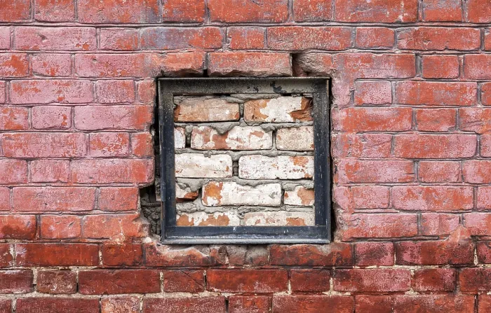 Gerahmter Druck : Verwitterter roter Backsteinmauer als Hintergrund. Gerahmter Druck : Verwitterter roter Backsteinmauer als Hintergrund.