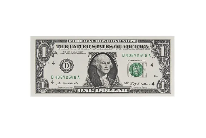 Gerahmter Druck : One-dollar-bill
