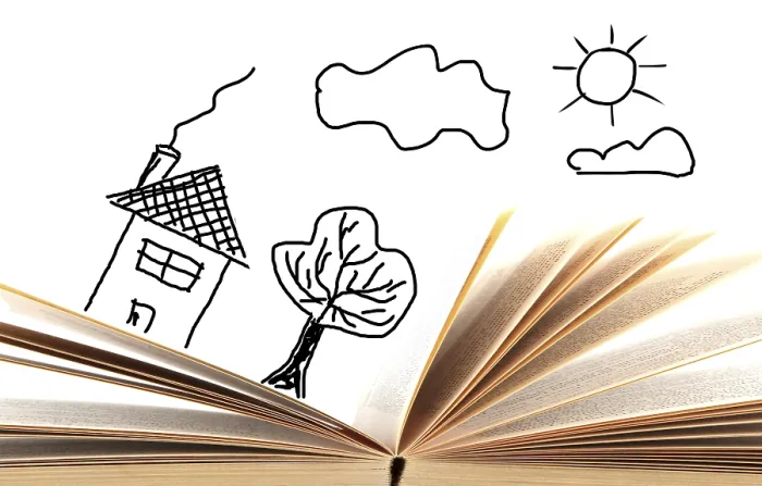 Gerahmter Druck : Offenes Buch Gerahmter Druck : Offenes Buch