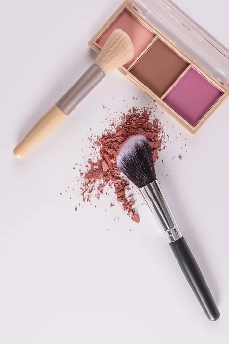 Gerahmter Druck : Ein offener Packen von multi-farbigem Blush. Gerahmter Druck : Ein offener Packen von multi-farbigem Blush.