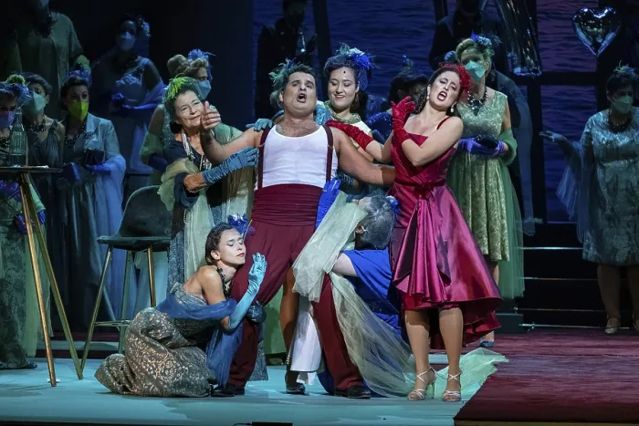 Gerahmter Druck : Oper L'elisir d'amore. Gerahmter Druck : Oper L'elisir d'amore.