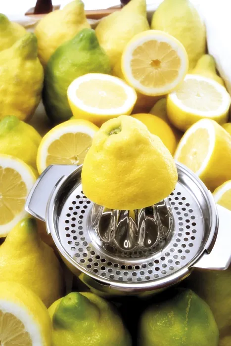 Gerahmter Druck : Biolemons auf einem Zitronenpresse. Gerahmter Druck : Biolemons auf einem Zitronenpresse.