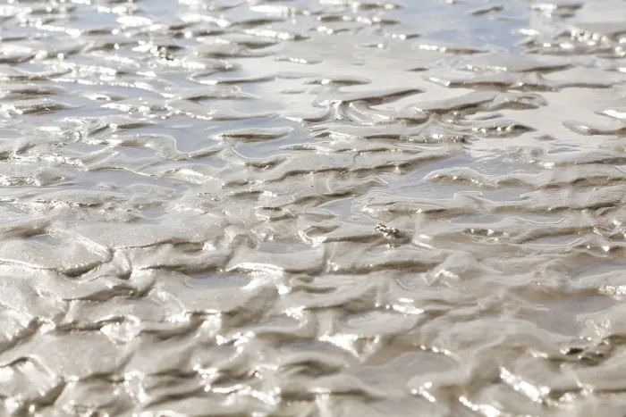 Gerahmter Druck : Schwingungswellen im Sand. Gerahmter Druck : Schwingungswellen im Sand.