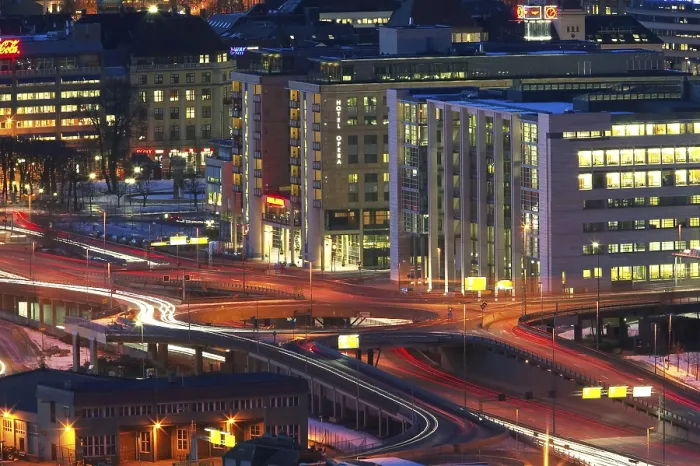 Gerahmter Druck : Oslo bei Nacht Gerahmter Druck : Oslo bei Nacht