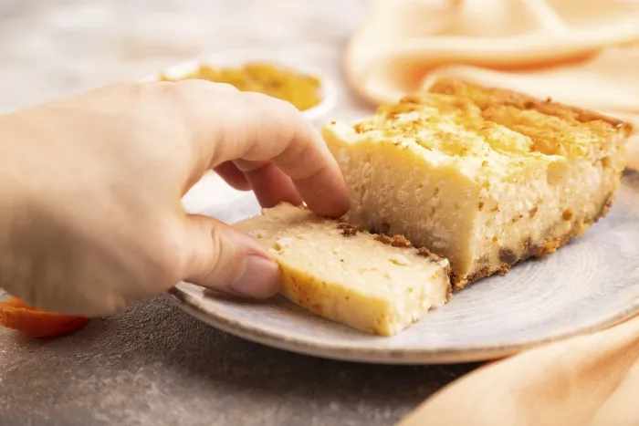 Gerahmter Druck : Käsekuchen-Gratin Gerahmter Druck : Käsekuchen-Gratin