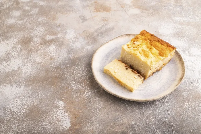 Gerahmter Druck : Käsekuchenauflauf Gerahmter Druck : Käsekuchenauflauf