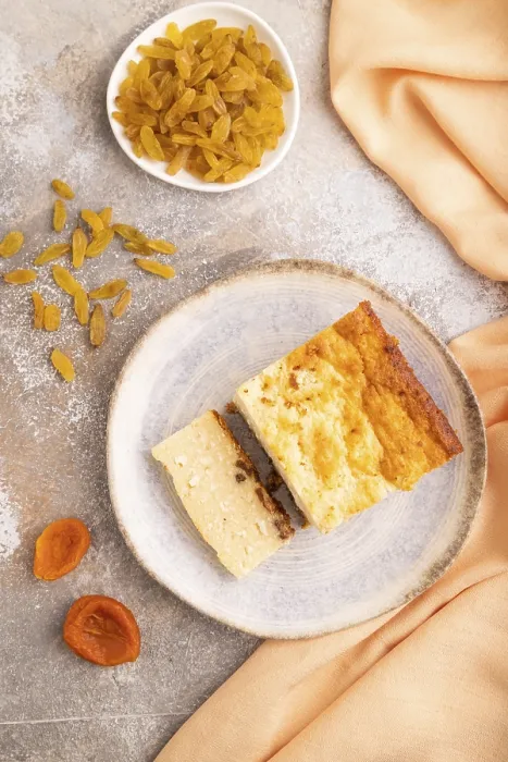 Gerahmter Druck : Käsekuchenauflauf Gerahmter Druck : Käsekuchenauflauf
