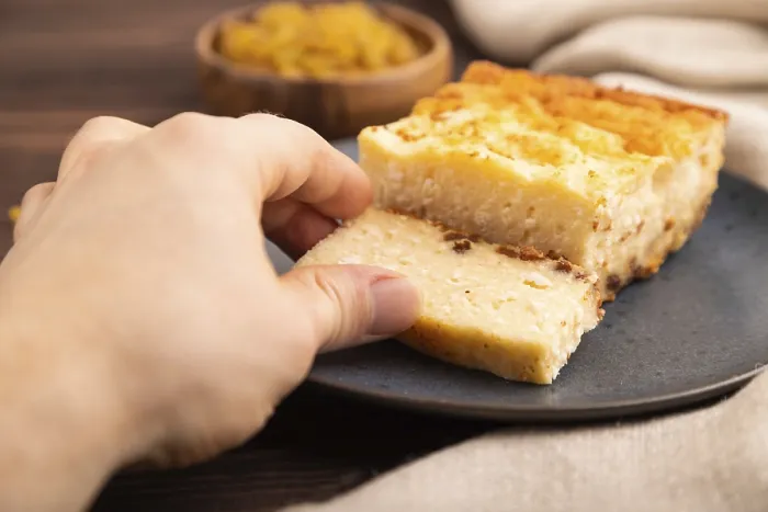 Gerahmter Druck : Käsekuchenauflauf Gerahmter Druck : Käsekuchenauflauf