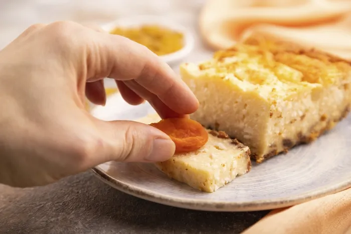 Gerahmter Druck : Käsekuchenauflauf Gerahmter Druck : Käsekuchenauflauf