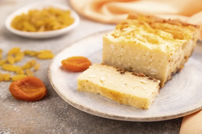 Gerahmter Druck : Käsekuchen-Gratin Gerahmter Druck : Käsekuchen-Gratin