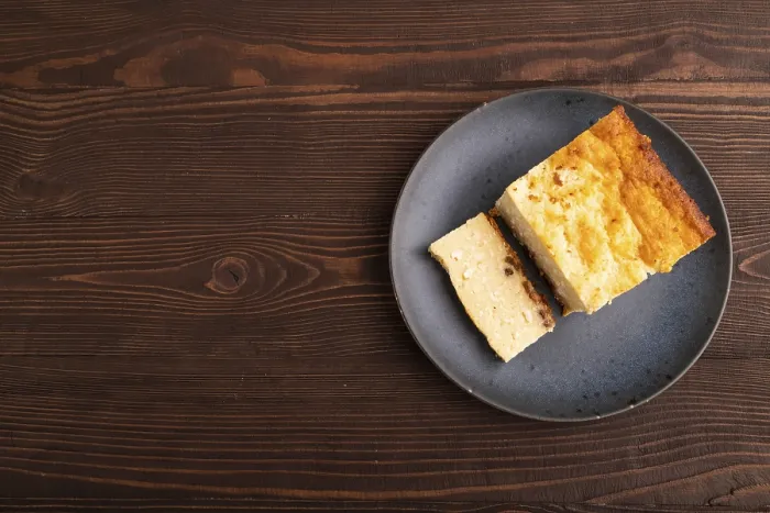 Gerahmter Druck : Käsekuchen- Auflauf Gerahmter Druck : Käsekuchen- Auflauf