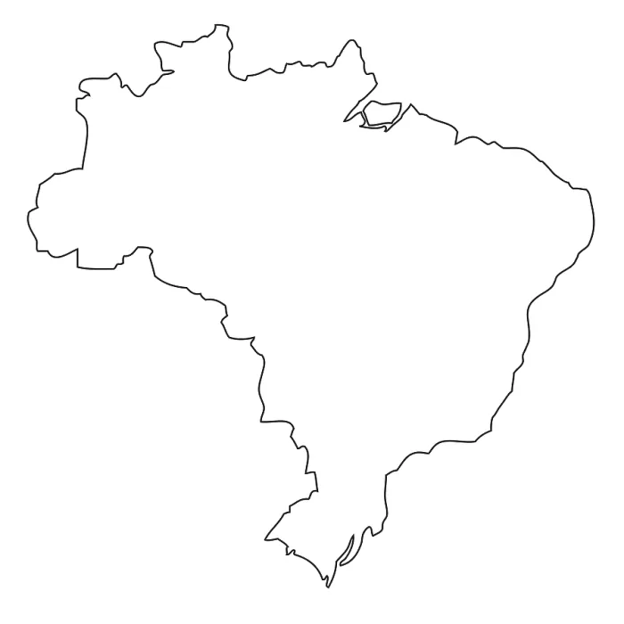 Gerahmter Druck : Umschlag, Karte Brasiliens. Gerahmter Druck : Umschlag, Karte Brasiliens.