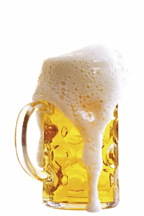 Gerahmter Druck : Bierkrug überlaufend Gerahmter Druck : Bierkrug überlaufend