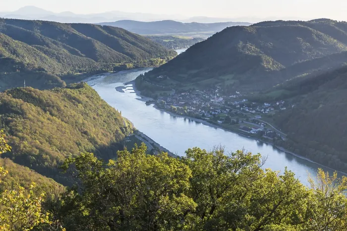 Gerahmter Druck : Blick vom Aggsteinburg über die Donau. Gerahmter Druck : Blick vom Aggsteinburg über die Donau.