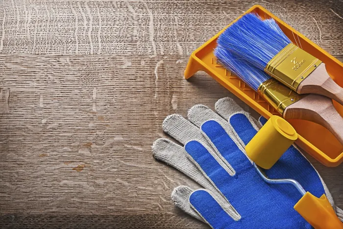 Gerahmter Druck : Farbroller-Bürsten und probieren. Gerahmter Druck : Farbroller-Bürsten und probieren.