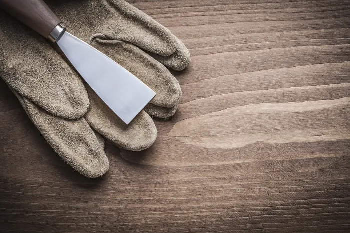 Gerahmter Druck : Malerklopferschutzhandschuh Gerahmter Druck : Malerklopferschutzhandschuh