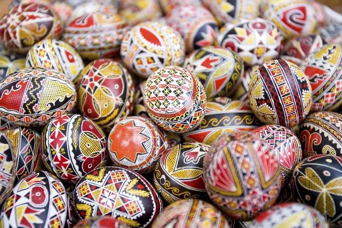 Gerahmter Druck : Bemalte Eier Gerahmter Druck : Bemalte Eier
