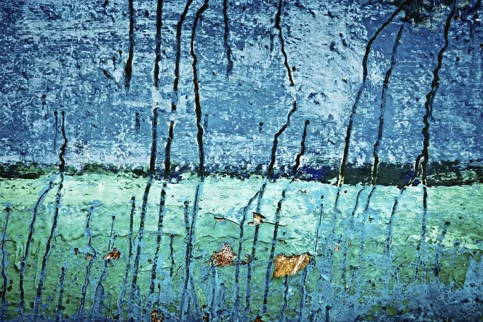 Gerahmter Druck : Bemalter Wandtextur