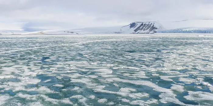 Gerahmter Druck : Palanderbukta-Bucht, Packeis-Muster. Gerahmter Druck : Palanderbukta-Bucht, Packeis-Muster.