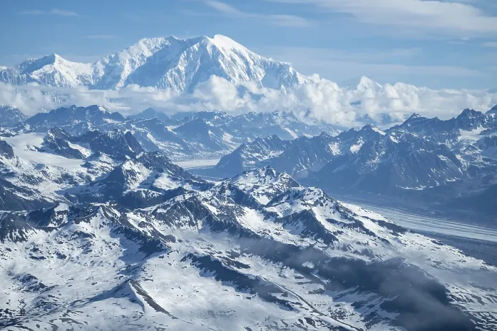 Gerahmter Druck : Panorama, Wolken über hohen Bergen. Gerahmter Druck : Panorama, Wolken über hohen Bergen.