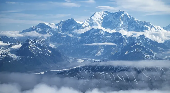 Gerahmter Druck : Panorama, Wolken über hohen Bergen. Gerahmter Druck : Panorama, Wolken über hohen Bergen.
