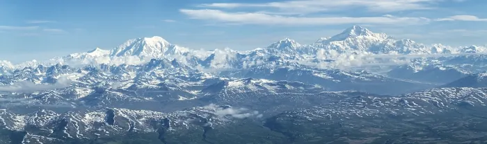 Gerahmter Druck : Panorama, Wolken über hohen Bergen. Gerahmter Druck : Panorama, Wolken über hohen Bergen.
