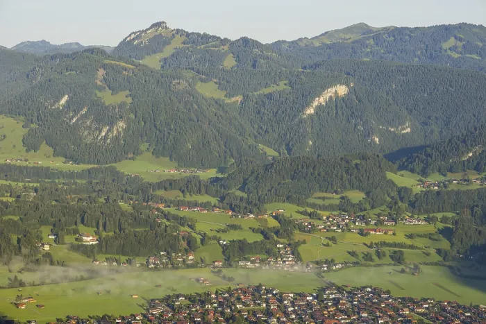 Gerahmter Druck : Panorama vom Schattenberg nach Oberstdorf Gerahmter Druck : Panorama vom Schattenberg nach Oberstdorf