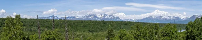 Gerahmter Druck : Panorama, Blick auf die Alaska Range Gerahmter Druck : Panorama, Blick auf die Alaska Range