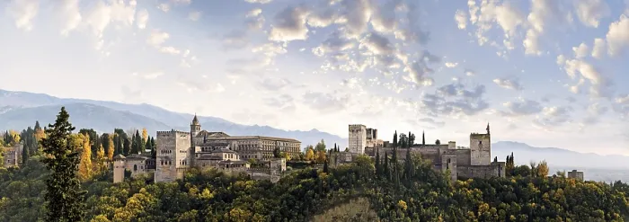 Gerahmter Druck : Panoramablick auf die Alhambra. Gerahmter Druck : Panoramablick auf die Alhambra.