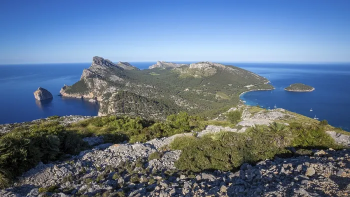 Gerahmter Druck : Panoramablick auf die Halbinsel Formentor